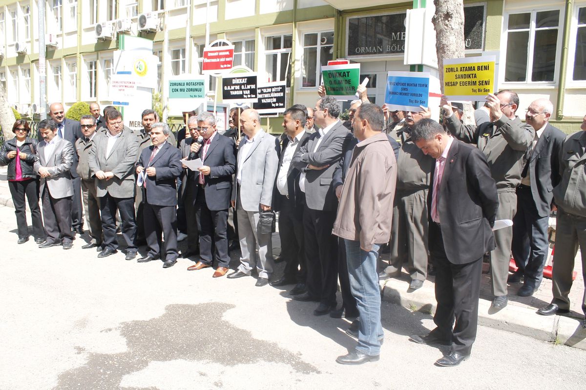 Orman Muhafaza Memurlarından Protesto Eylemi