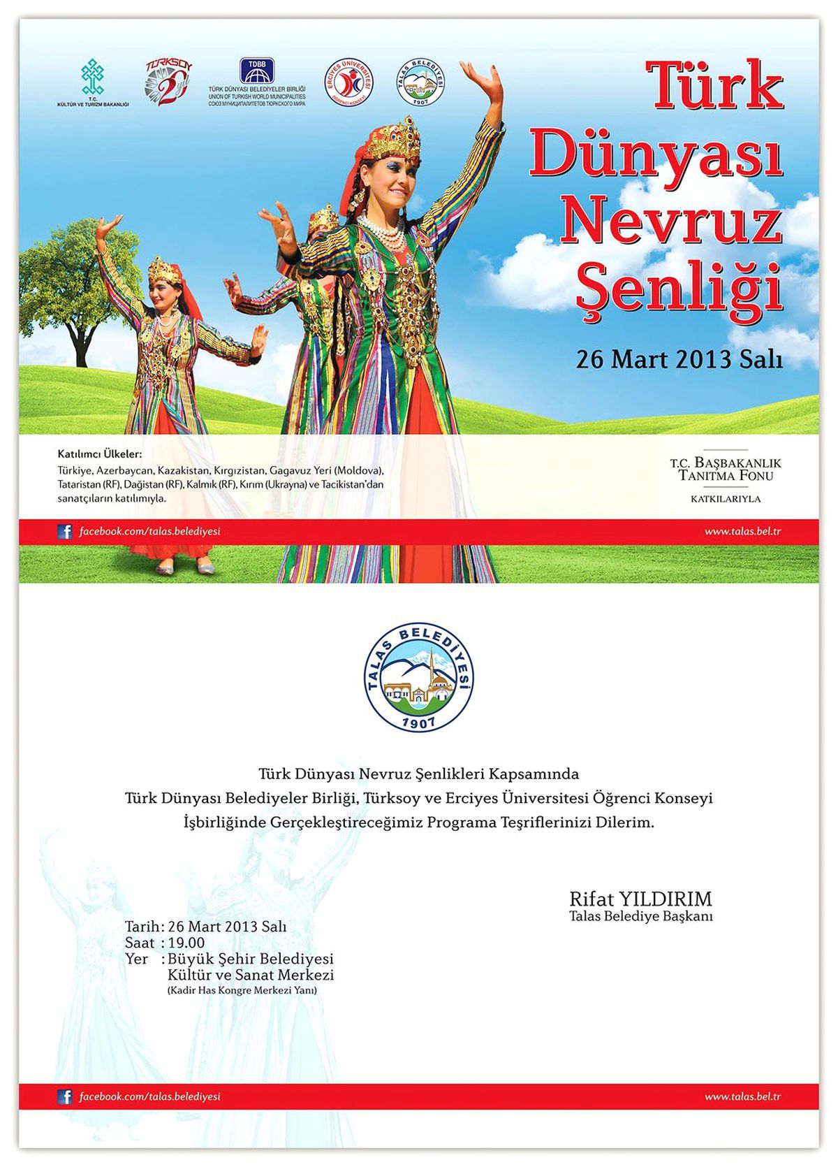Başkan Yıldırım\'dan Nevruza Davet