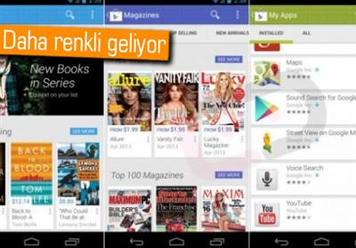 Google Play\'in 4.0 Versiyonu Sızdı