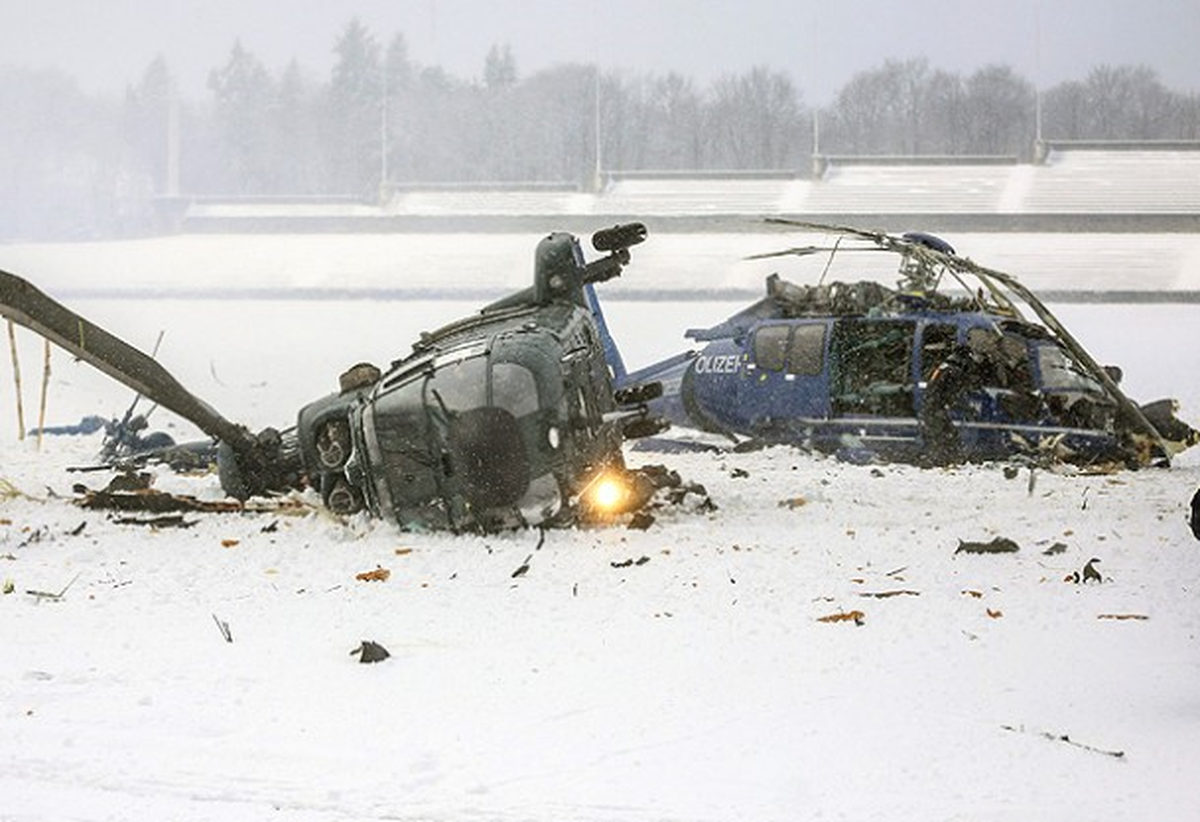 İki Helikopter Havada Çarpıştı: 1 Ölü