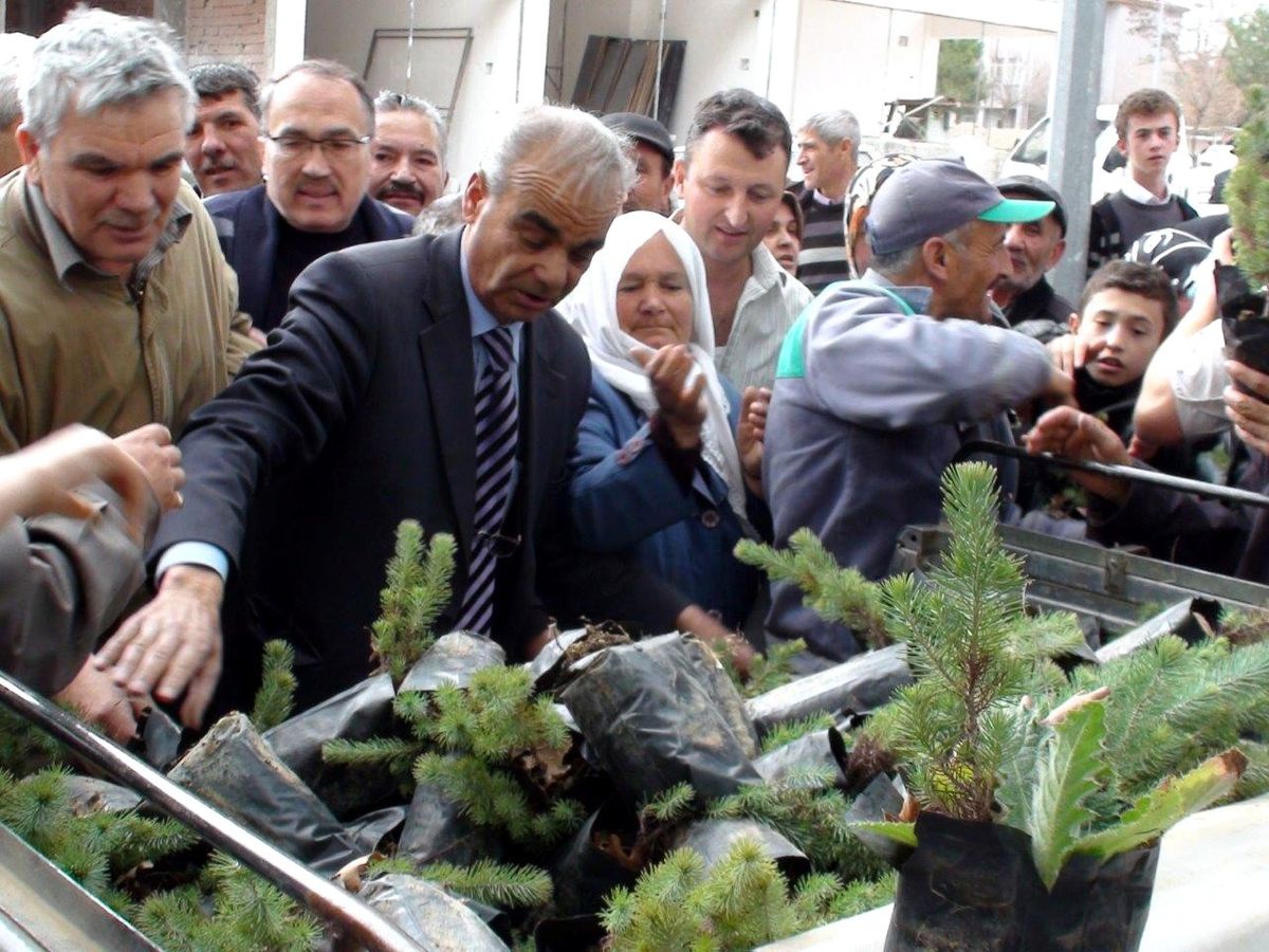 Gediz\'de Vatandaşlara 3 Bin 800 Ağaç Fidanı Dağıtıldı