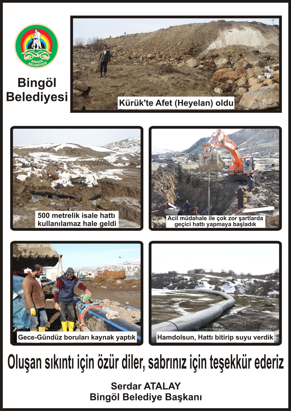 Bingöl Belediyesi\'nden \'Su\' Özrü