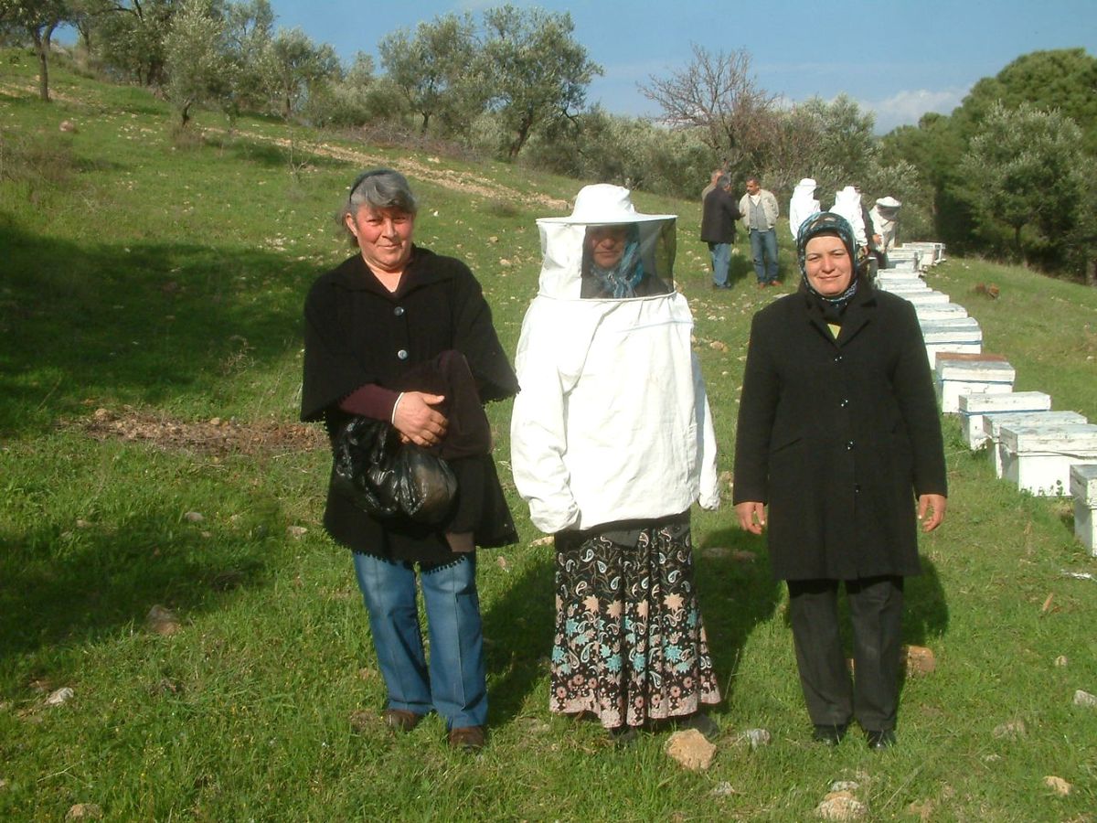 Burhaniye\'de Kadınlar da Arıcı Oldu