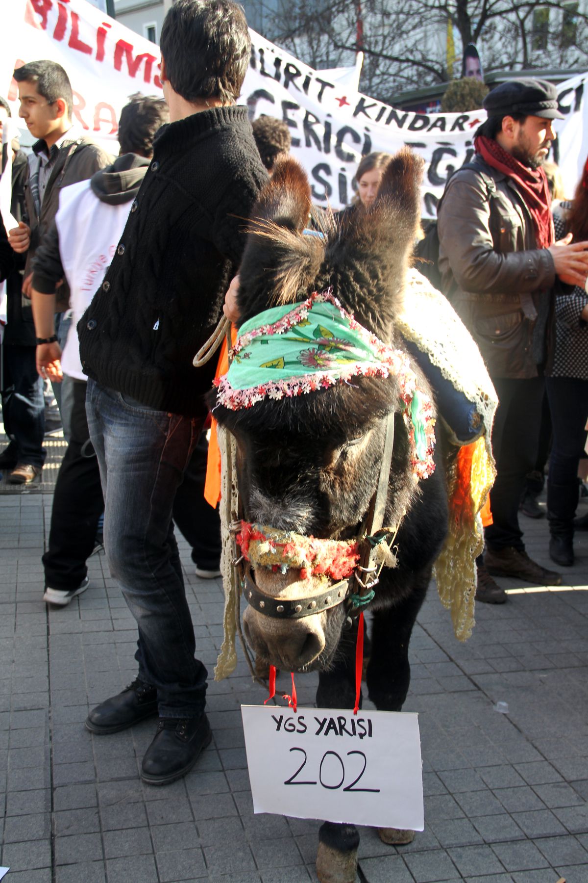 Taksim\'de Eşekli Ygs Protestosu