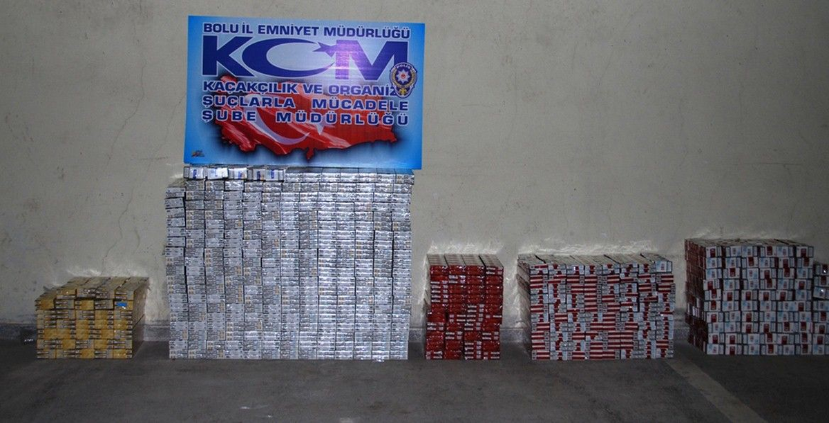 Bolu\'da 4 Bin 730 Paket Kaçak Sigara Ele Geçirildi (Fotoğraflı