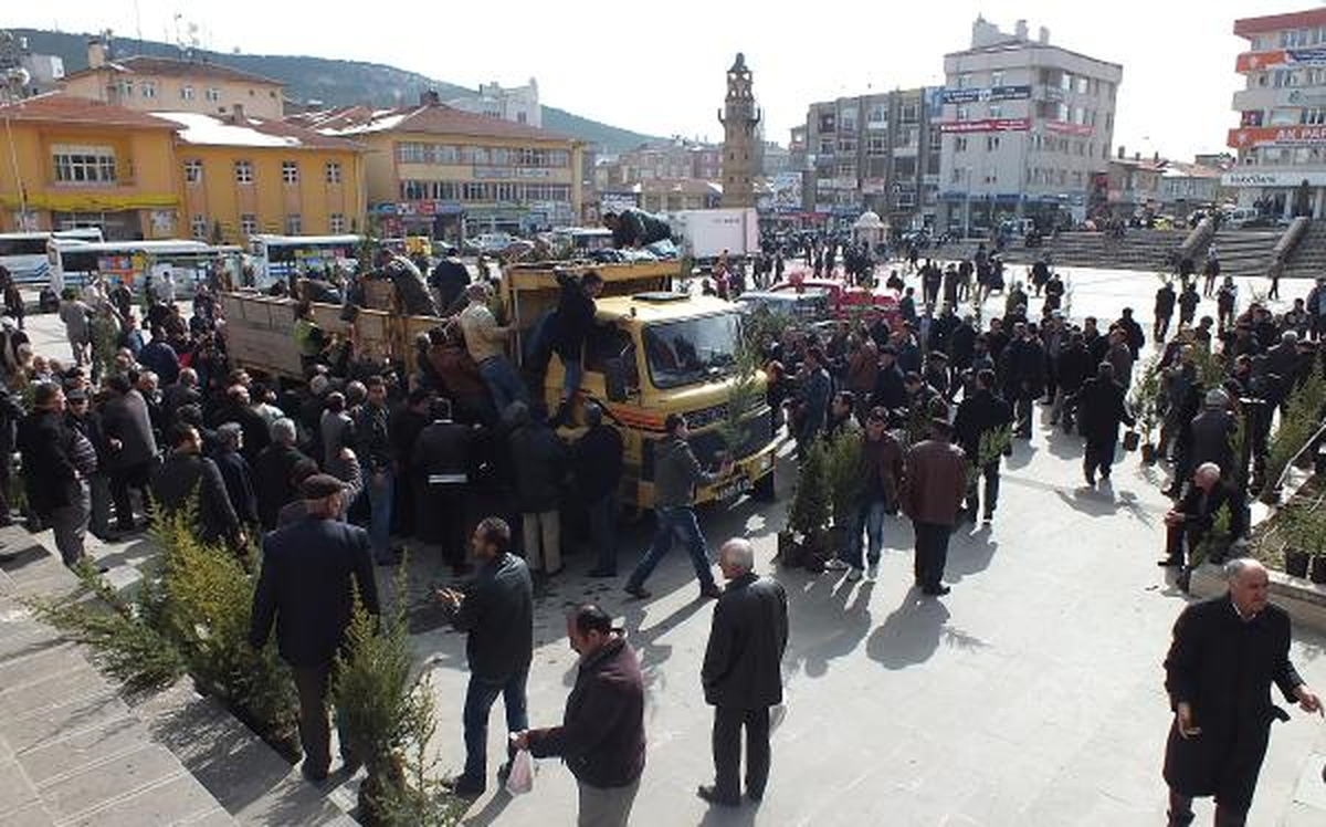 Ücretsiz Fidan Dağıtımında İzdiham