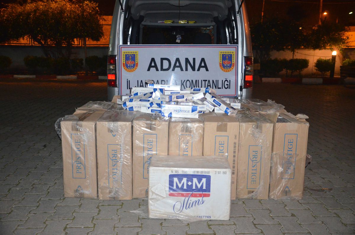 Adana\'da 11 Bin 100 Paket Kaçak Sigara Ele Geçirildi
