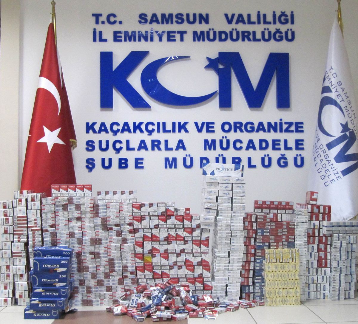 Samsun\'da Kaçak Sigara Operasyonu