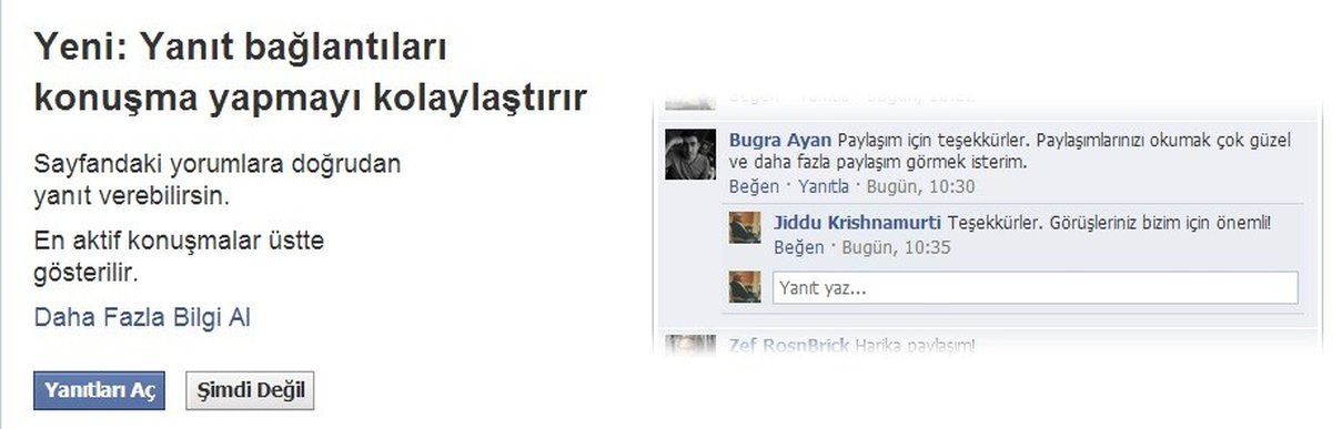 Facebook\'tan \'Yanıtla\' Özelliği
