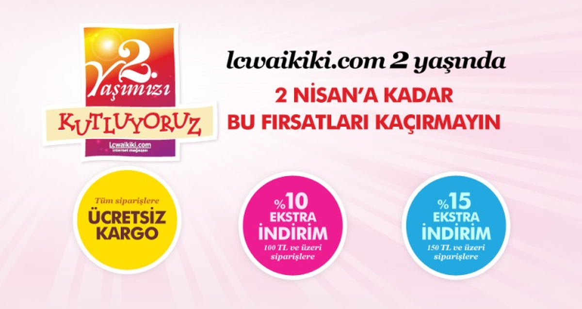 Lcwaikiki.com, 2. Yaşını İndirimlerle Kutluyor