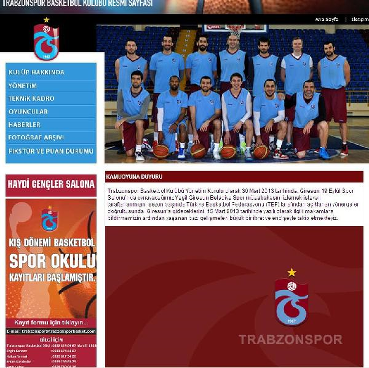 Trabzonspor Basketbol\'dan Giresun\'a Tepki