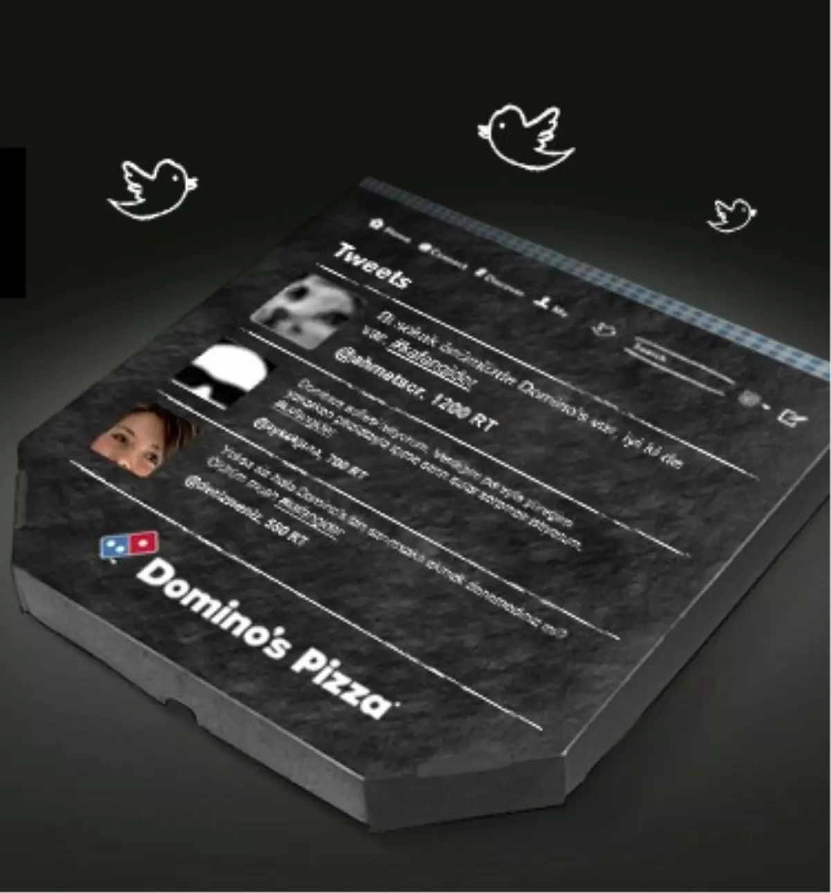 Domino\'s\'dan Tweet\'li Pizza Kutusu