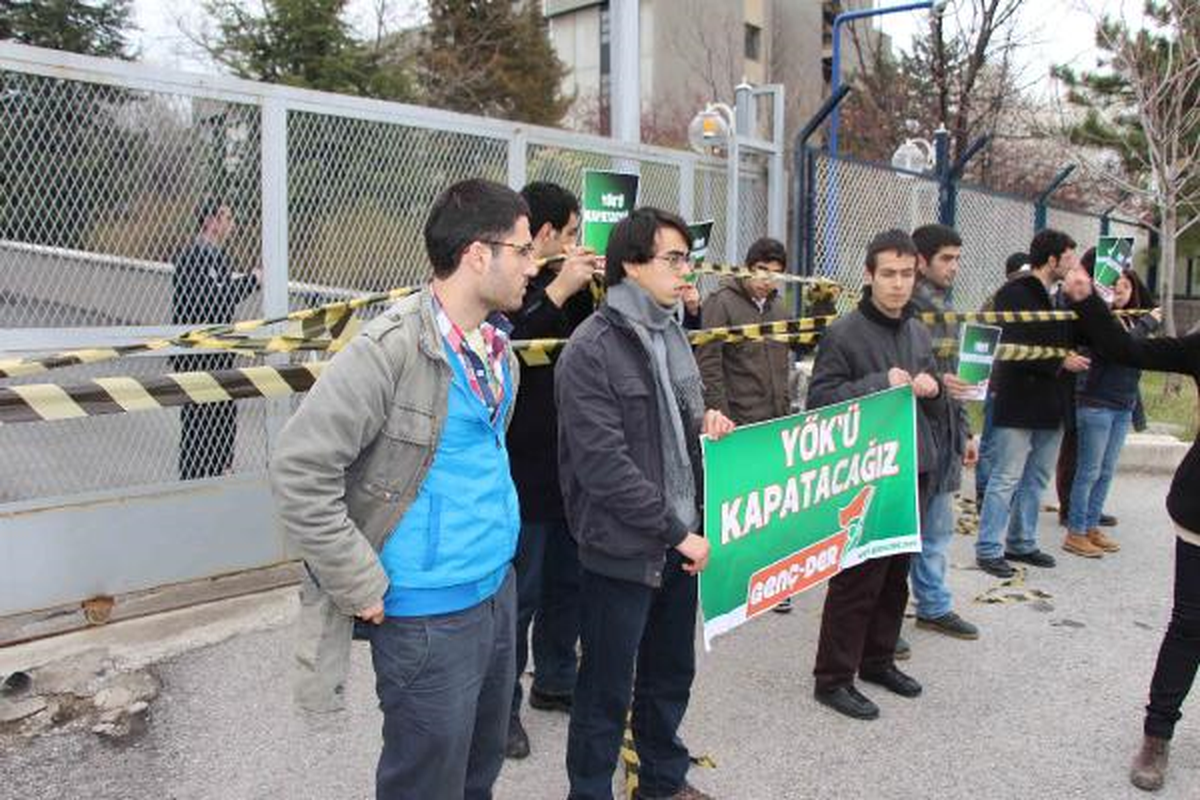 Genç-Der Üyeleri YÖK\'ü Protesto Etti