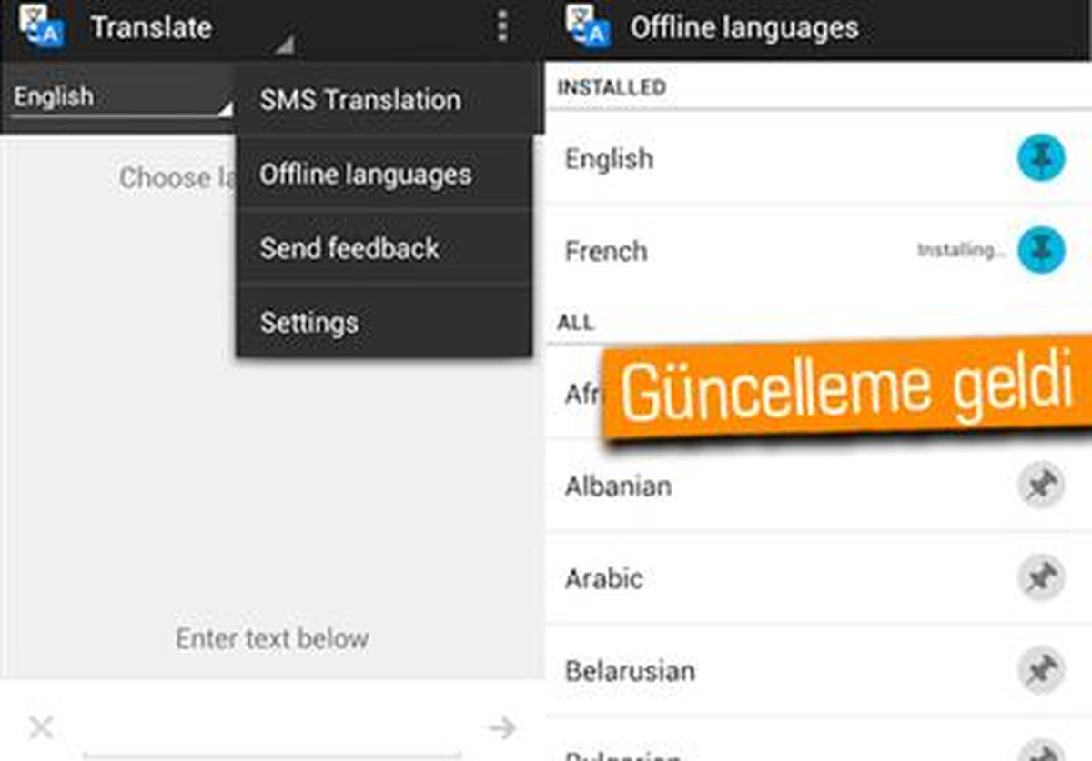 Google Translate'ye Çevrimdışı Çeviri Özelliği Geldi