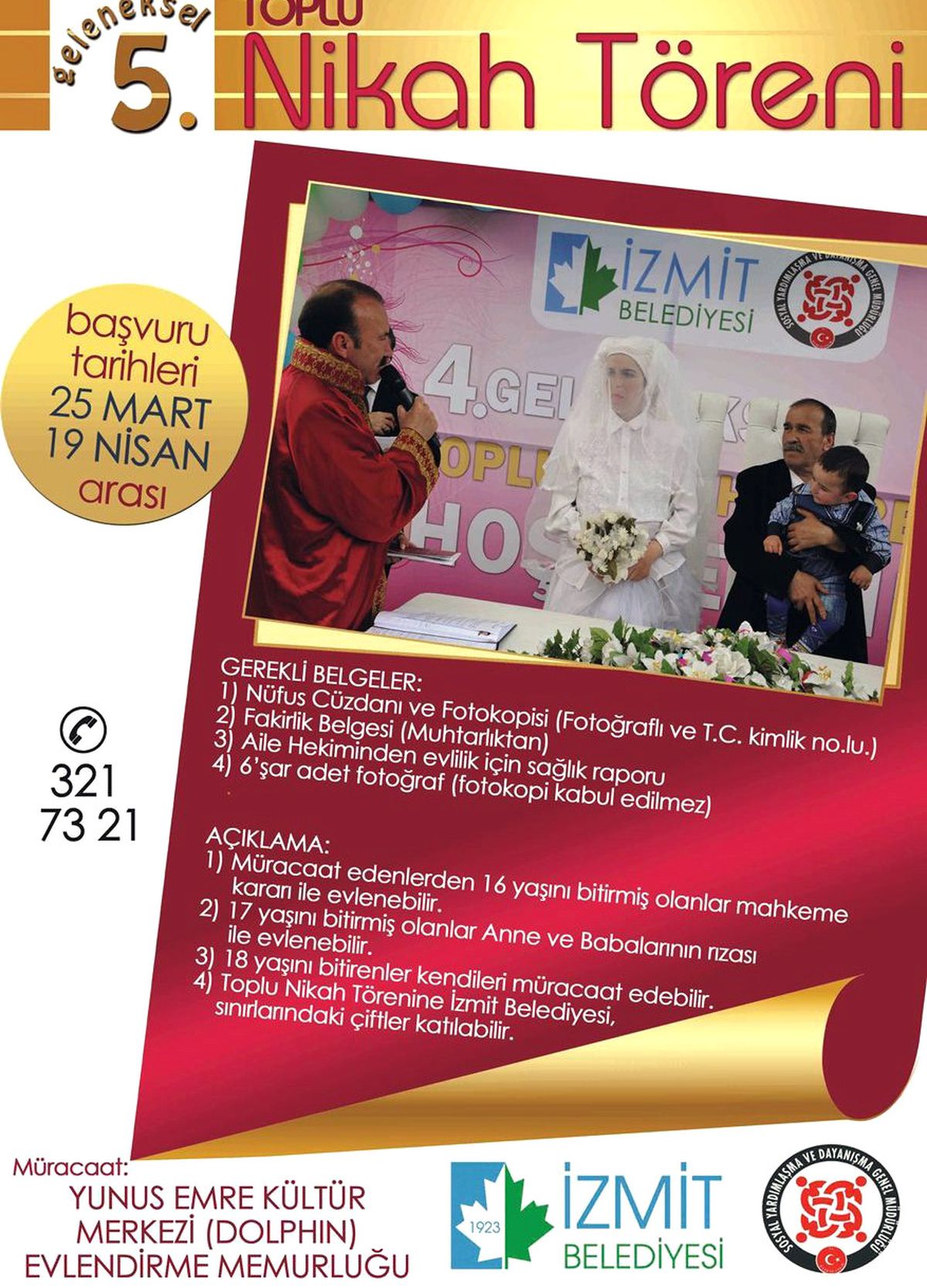 İzmit\'te Toplu Nikah Töreni