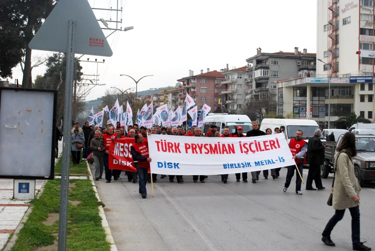 Prysmian İşçilerinin Toplu Sözleşme Protestosu