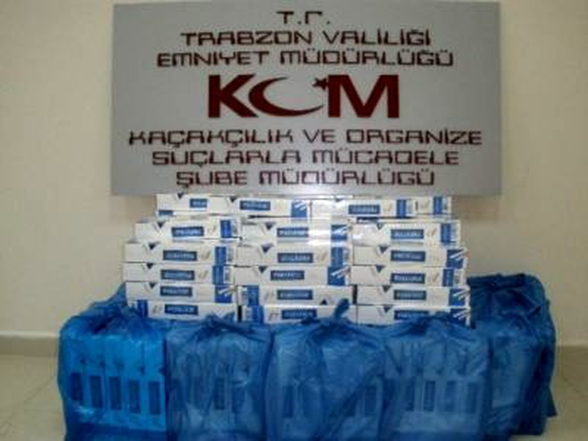 Trabzon\'da Binlerce Kaçak Sigara Ele Geçirildi