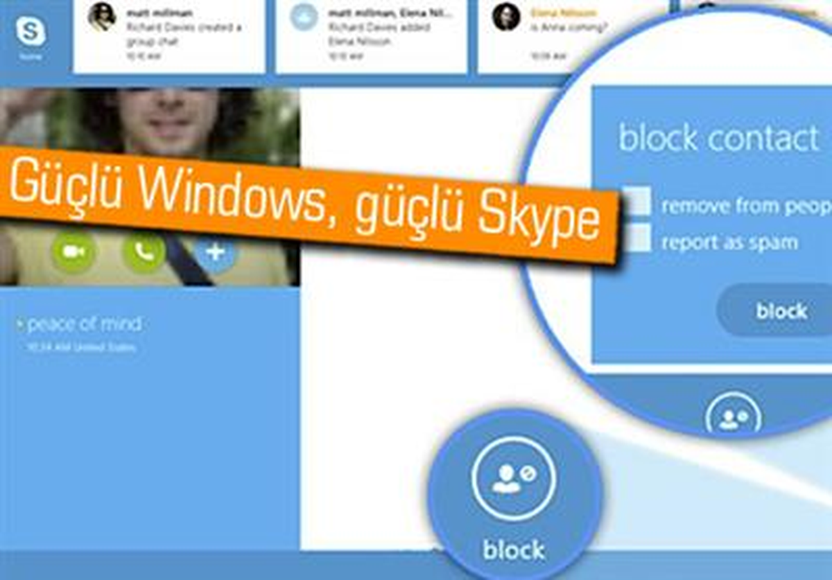 Skype ve Windows 8 Birlikteliğinde Güzel Günler
