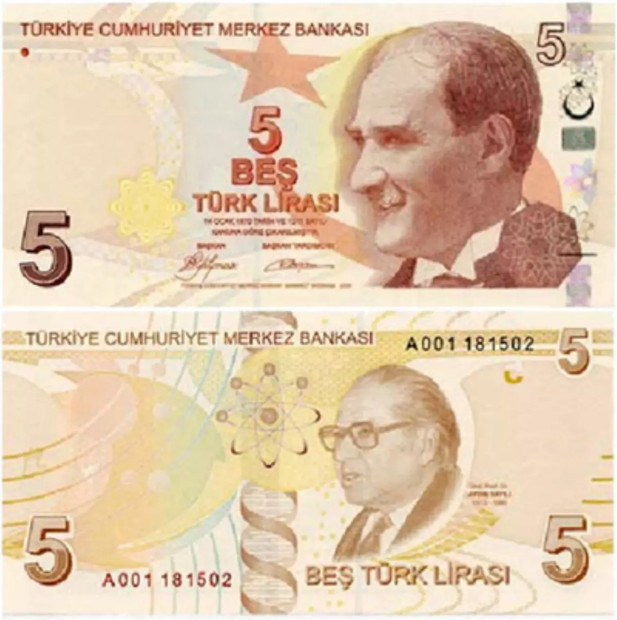 5 Liralık Banknotların Rengi Değişti