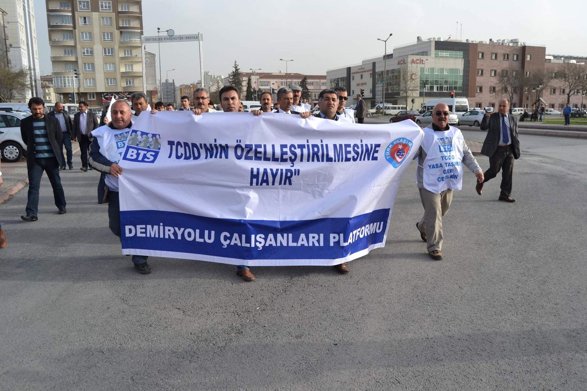 Demiryolu Çalışanlarından Özelleştirme Tepkisi