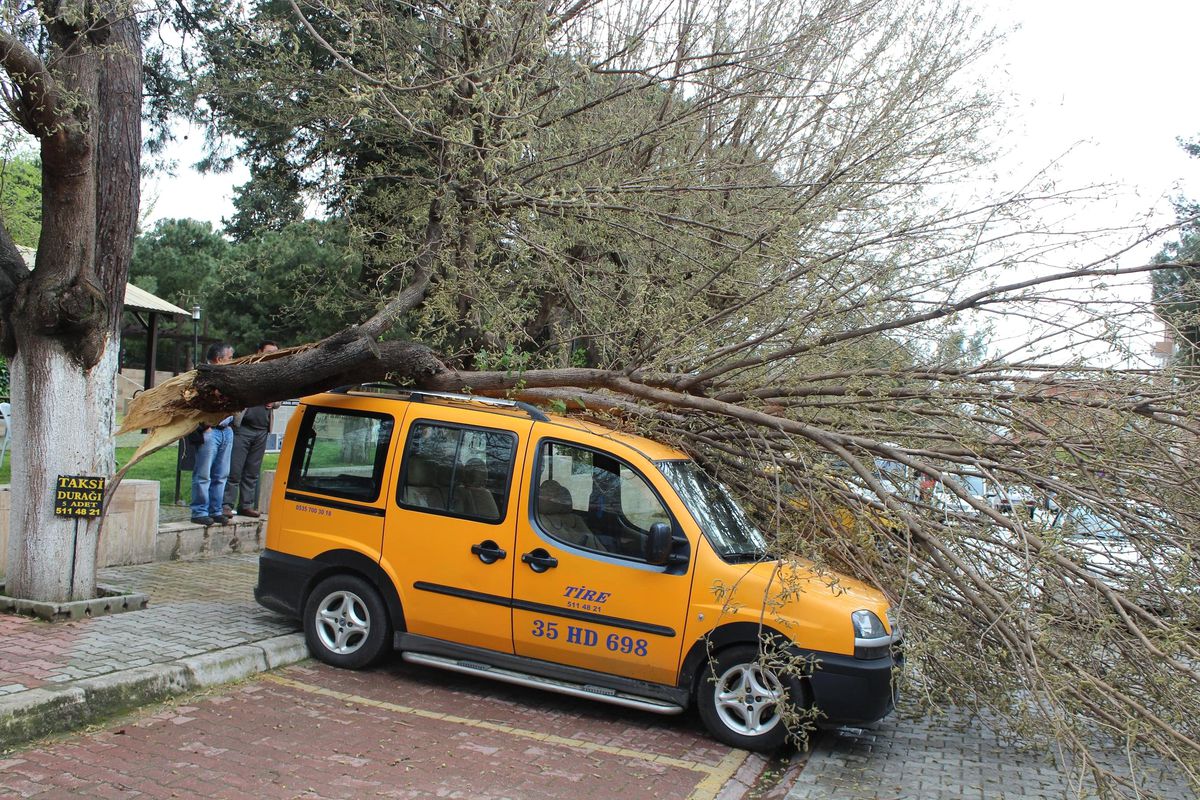 Tire\'de Şiddetli Rüzgar