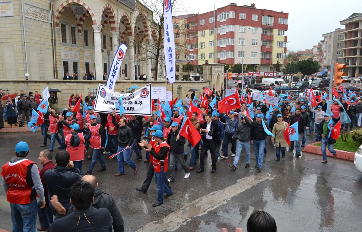 Metal İşçilerinin Toplu Sözleşme Protestosu