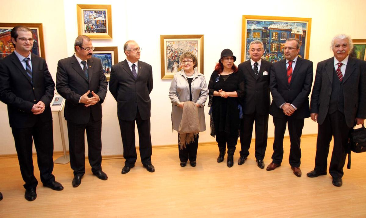 Ressam Çift Sanko Sanat Galerisi\'nde Sergi Açtı