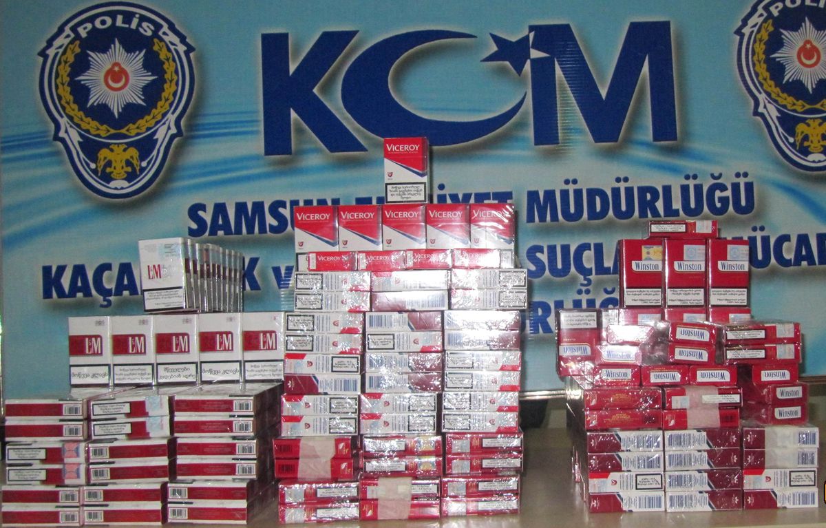 Samsun\'da Kaçak Sigara Operasyonu