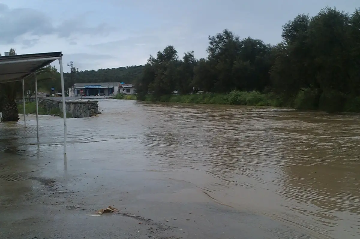 Ayvalık\'ta Yağışlar Etkili Oldu