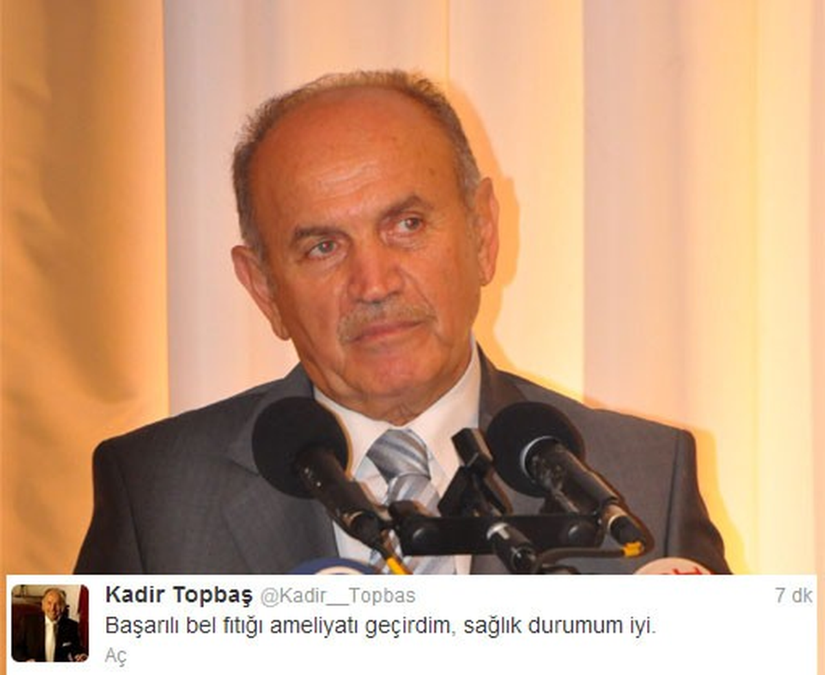 Kadir Topbaş: "Durumum İyi"