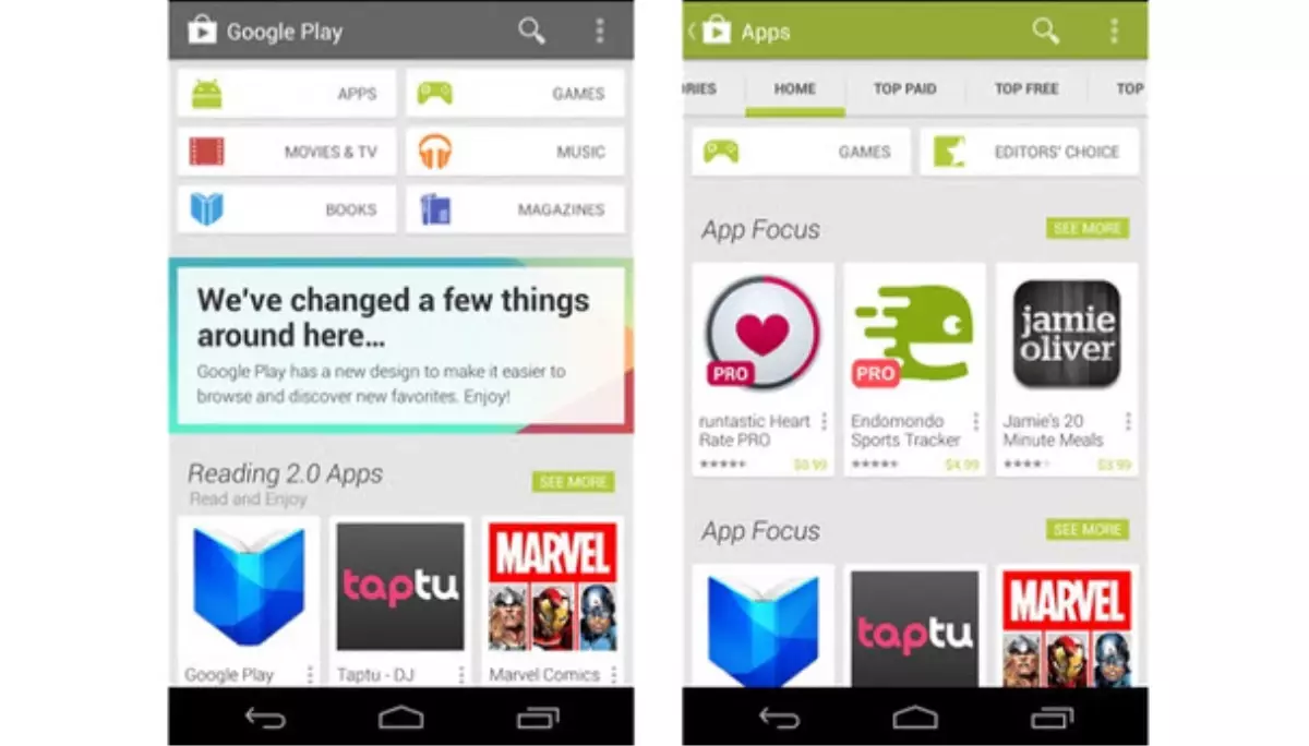 Yeni Google Play hazır!