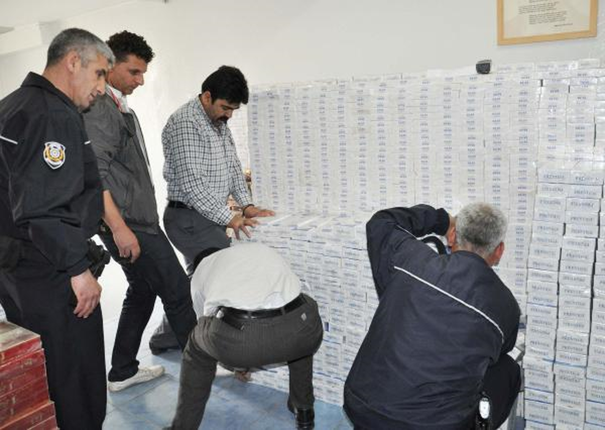 İslahiye\'de Kaçak Sigara Ele Geçirildi