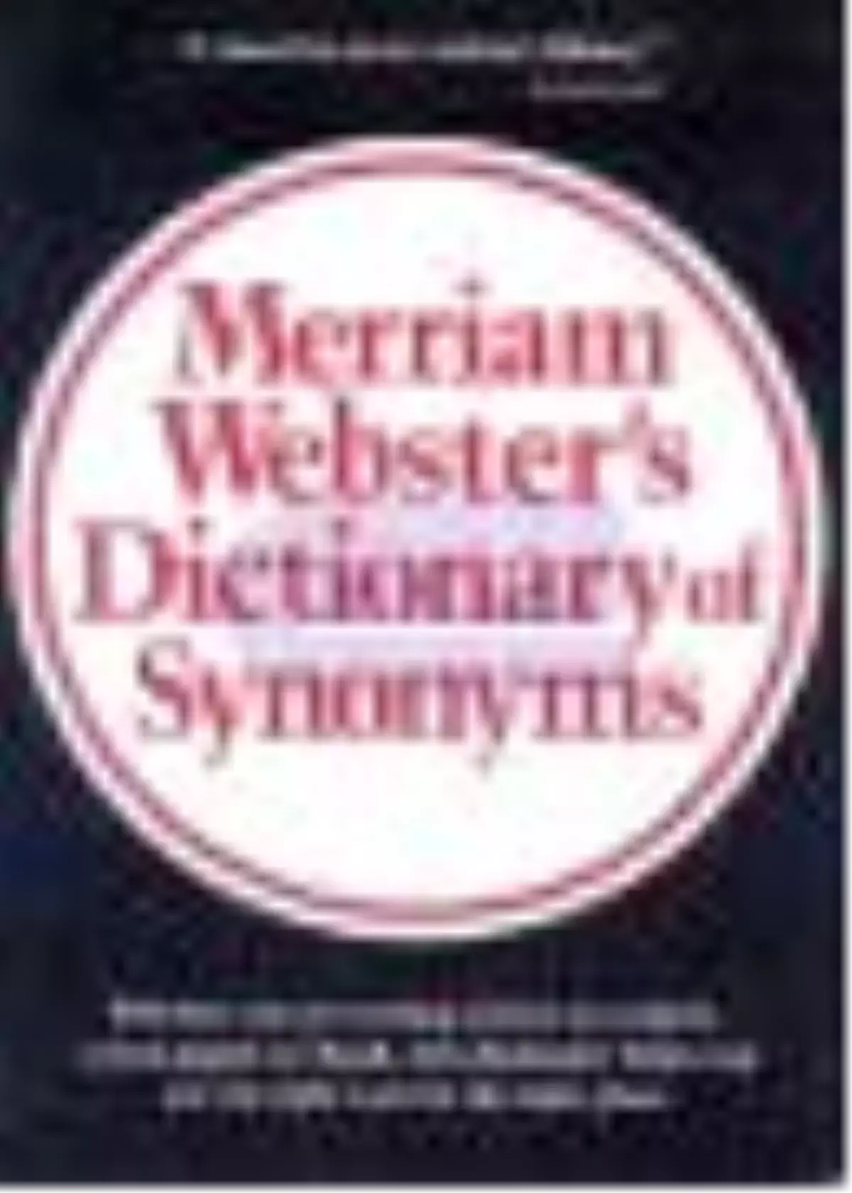 Merriam Webster\'s Dictionary Of Synonyms Kitabı