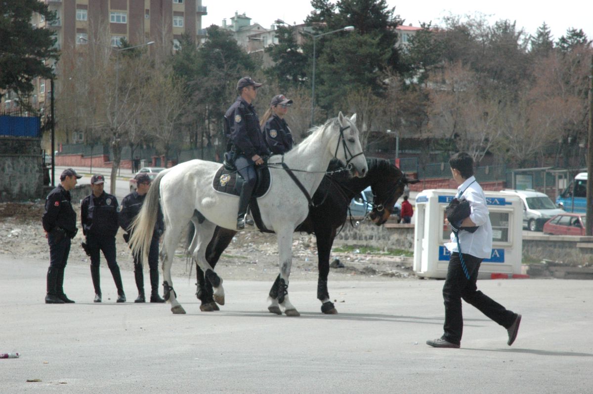 Erzurum\'da Kadın Atlı Polisler Devriyeye Çıktı