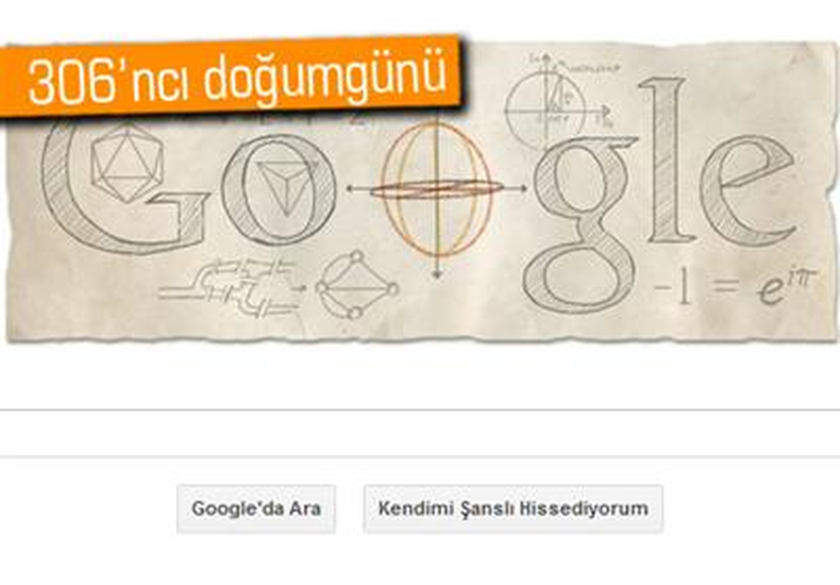 Google\'dan Leonhard Euler\'e Özel Doodle