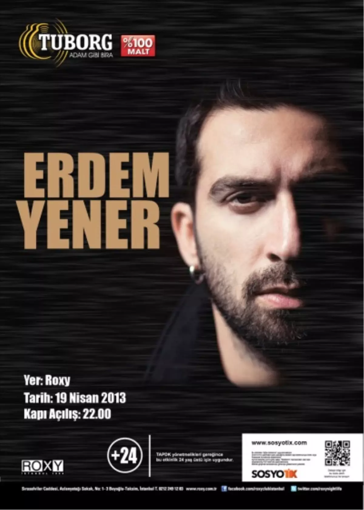 Erdem Yener 19 Nisan'da Roxy'de