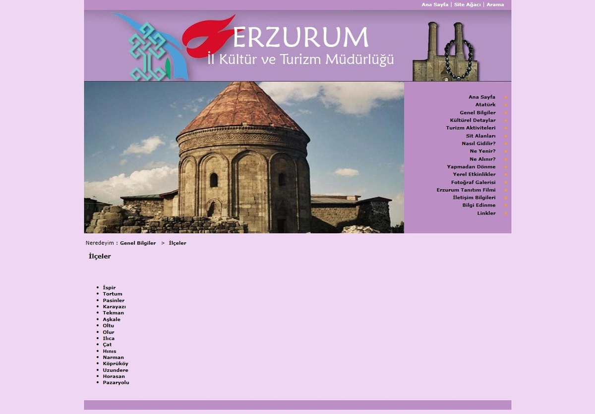 Kültür Müdürlüğü Web Sayfasında İlçeler Unutuldu