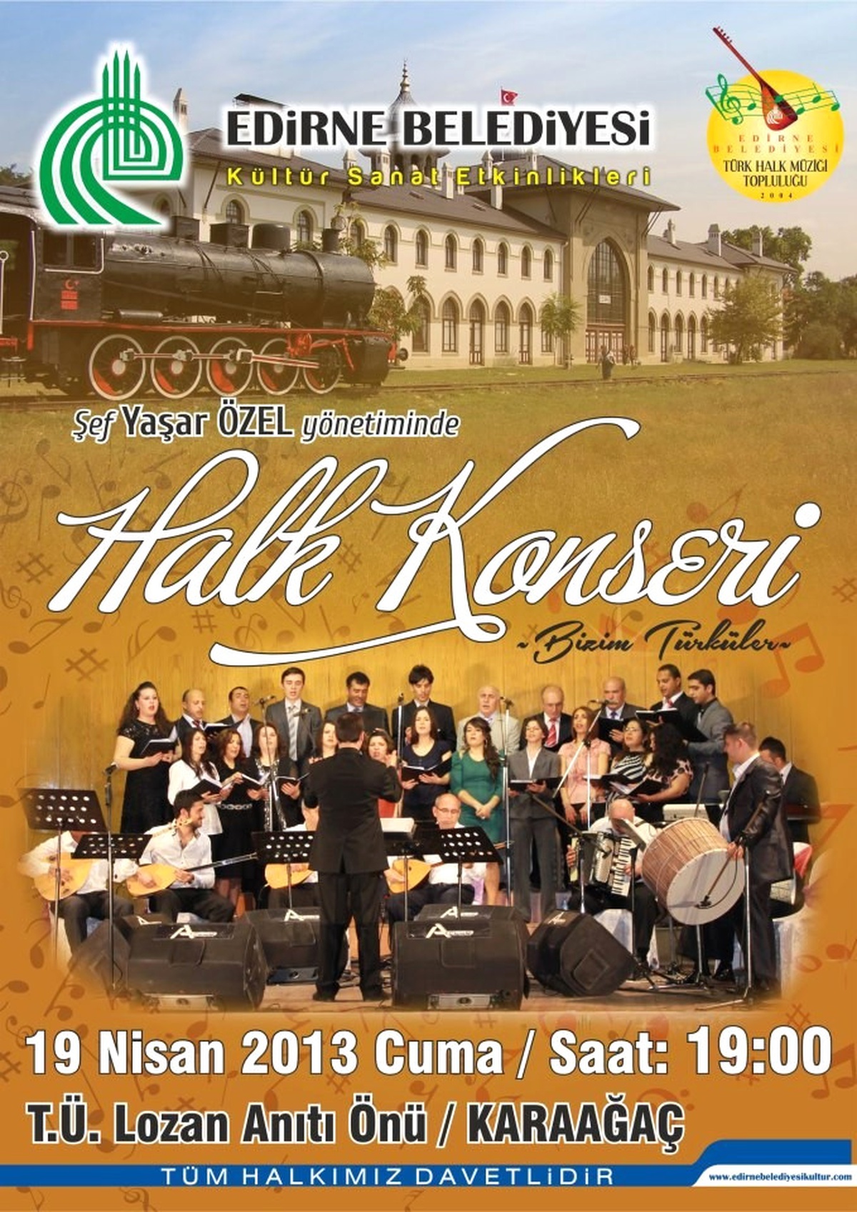 Belediyenin Türk Halk Müziği Topluluğu Semt Konserleri Verecek