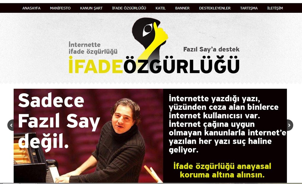 Fazıl Say'a Destek İçin İnternet Sitesi Kurdular