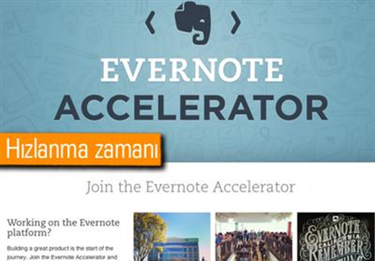 Geliştiriciler Evernote Accelerator ile Hızlanacak