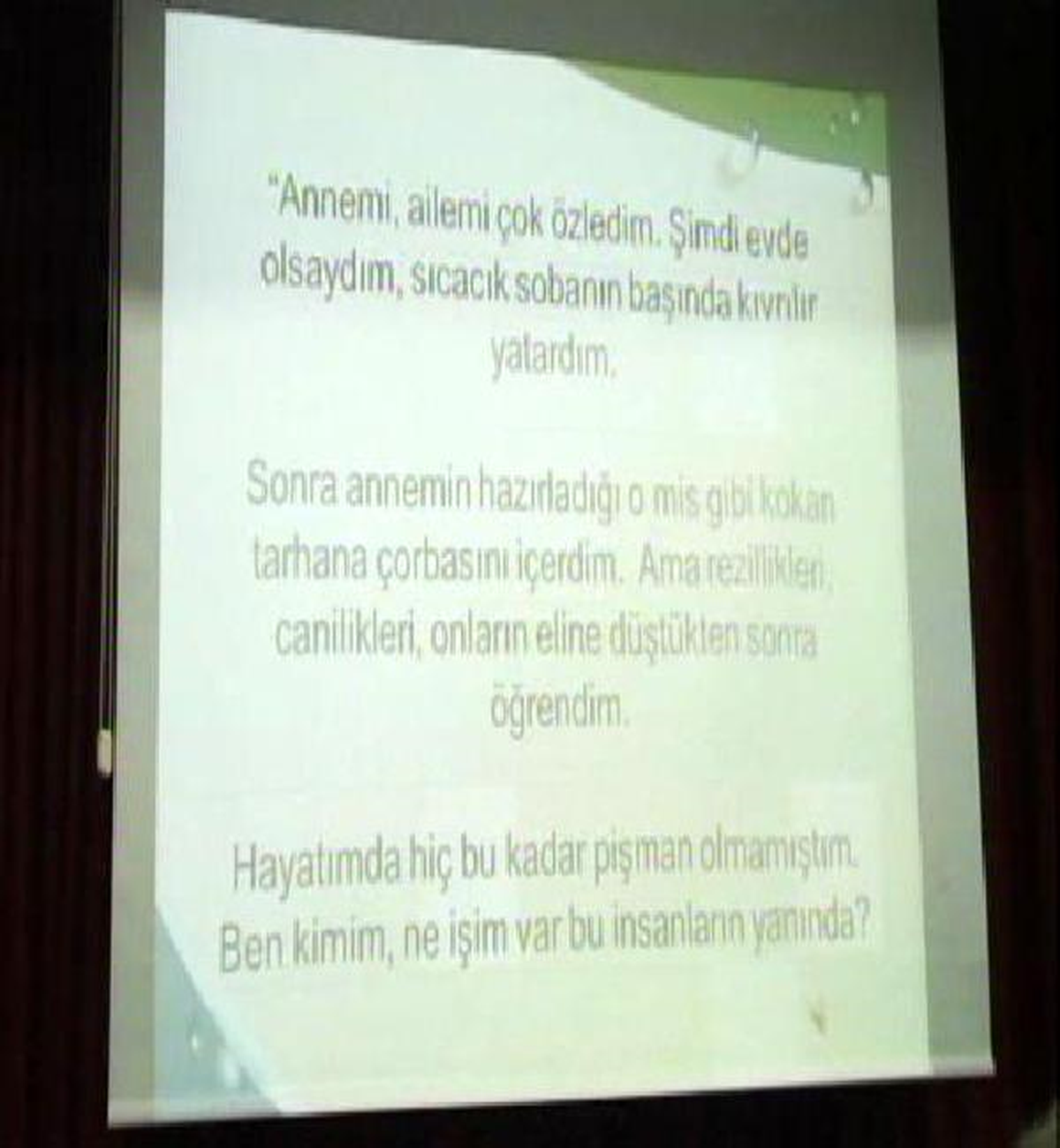 Teröristin Günlüğünde Yazanlar Öğrencilere Gösterildi