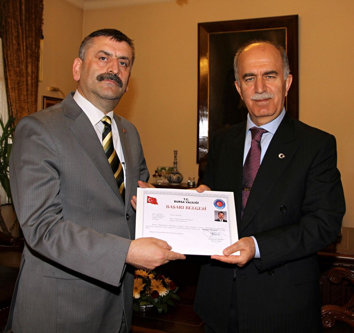 Bursa Büyükşehir İtfaiyesi Başarı Belgesi Aldı