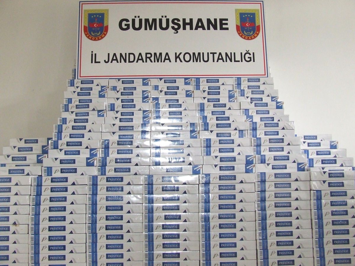 Gümüşhane\'de Gümrük Kaçağı Sigara Yakalandı