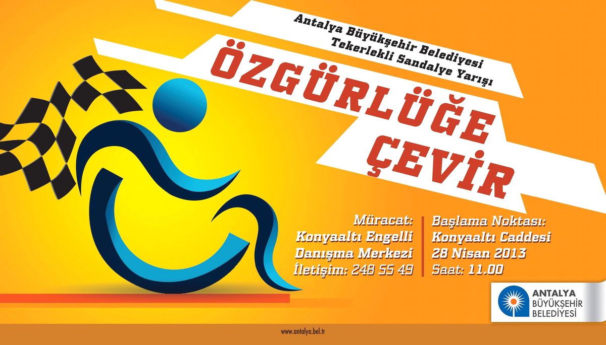 Büyükşehir\'den \'Özgürlüğe Çevir\' Tekerlekli Sandalye Yarışı