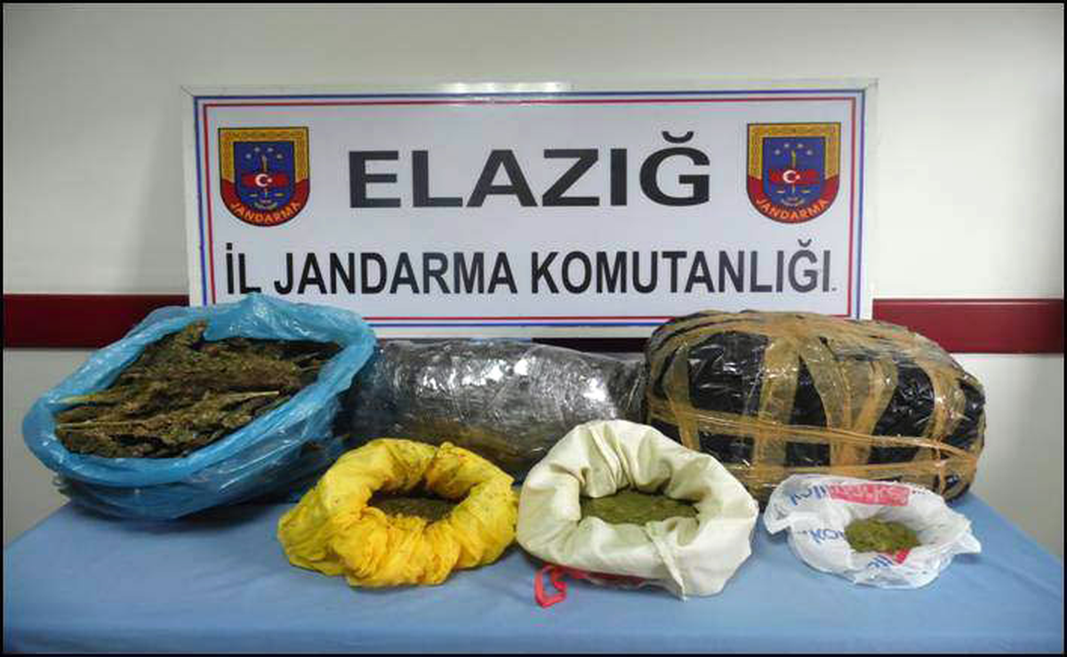 Elazığ\'da 16 Kilogram Esrar Ele Geçirildi