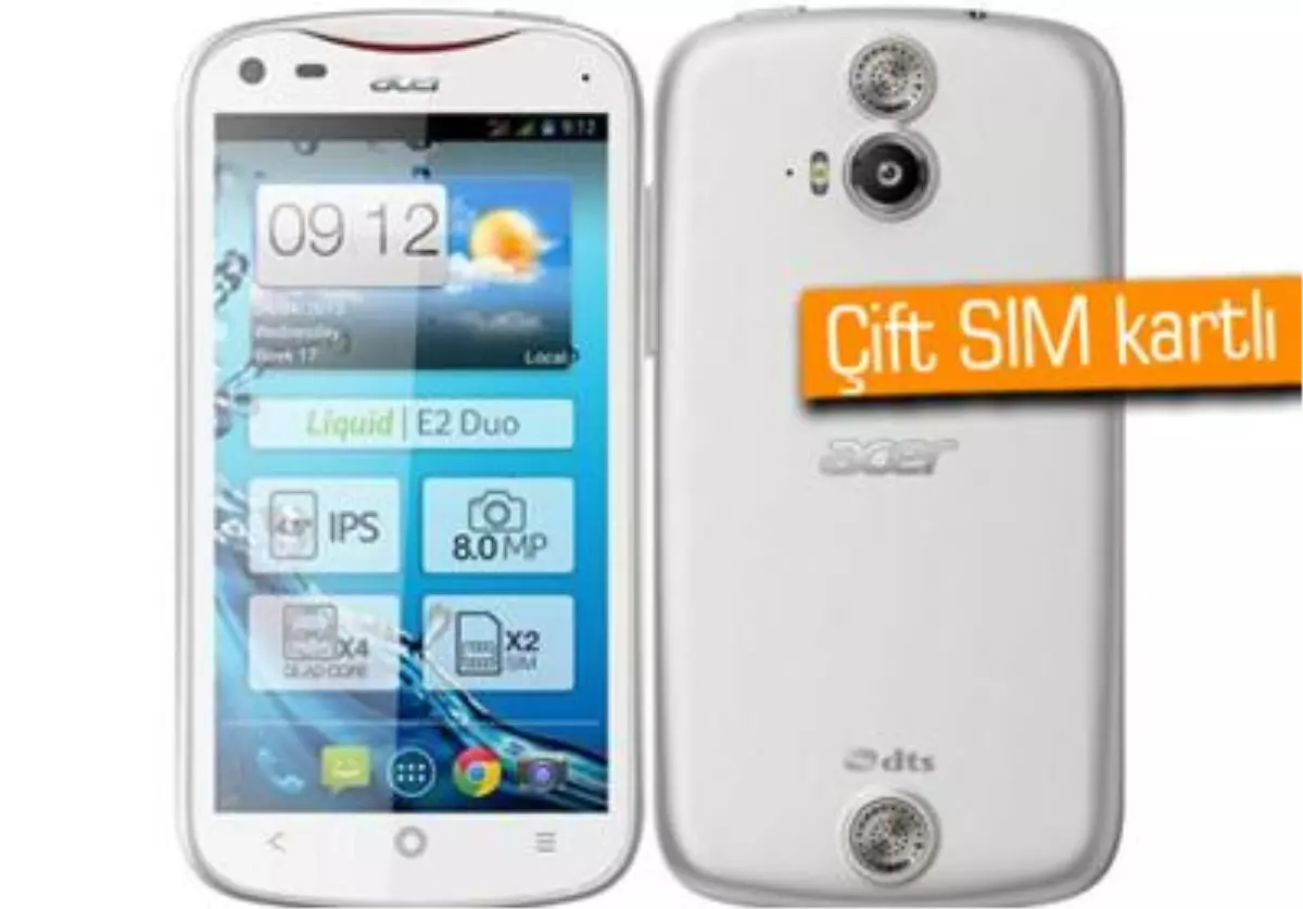 4.5 İnçlik Acer Liquid E2 Duyuruldu