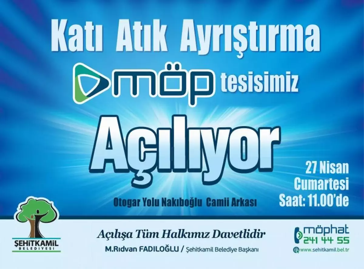 Katı Atık Ayrıştırma Tesisi Möp\'ün Resmi Açılışı Yapılacak