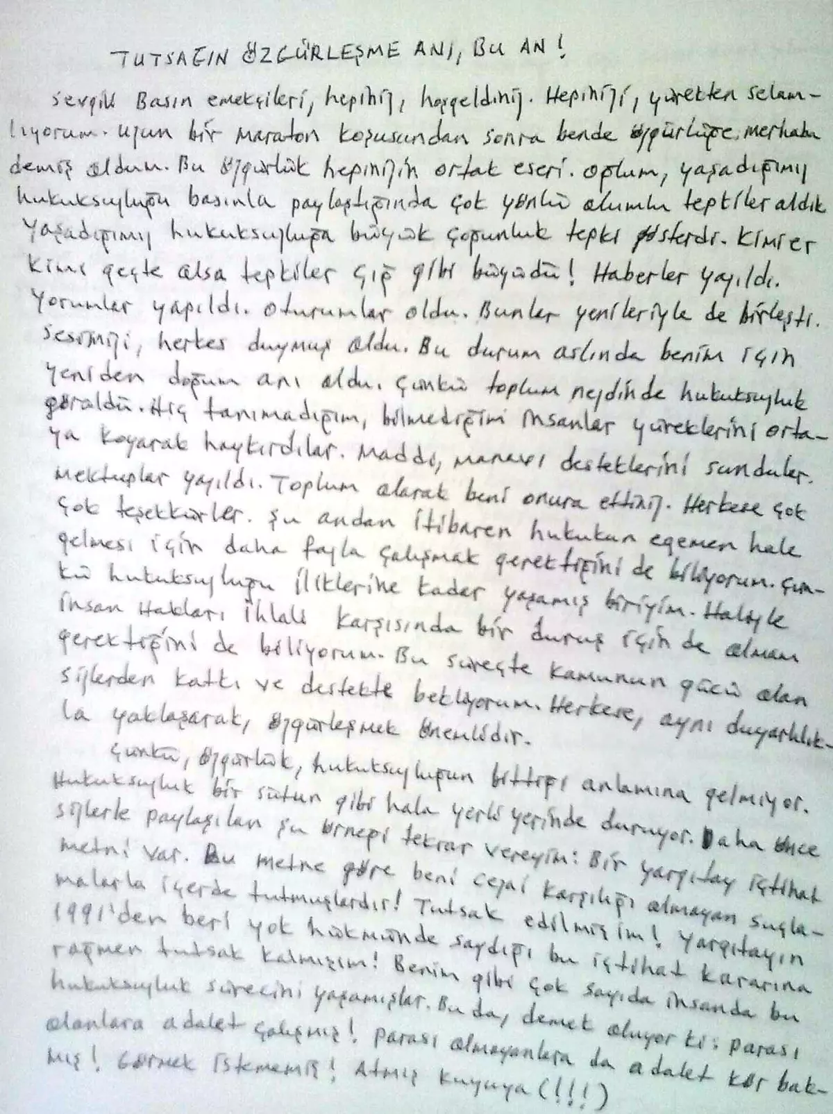 32 Yıl Sonra Serbest Kalan Mahkumdan "Fazıl Say" Örneği