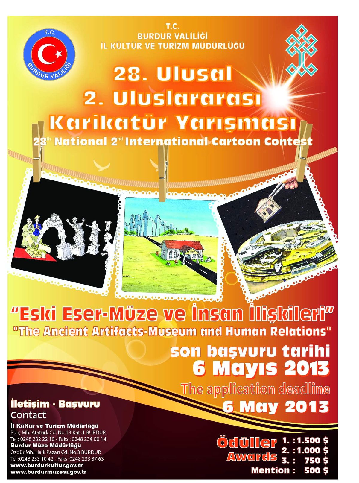 İl Kültür ve Turizm Müdürlüğünden Uluslararası Karikatür Yarışması