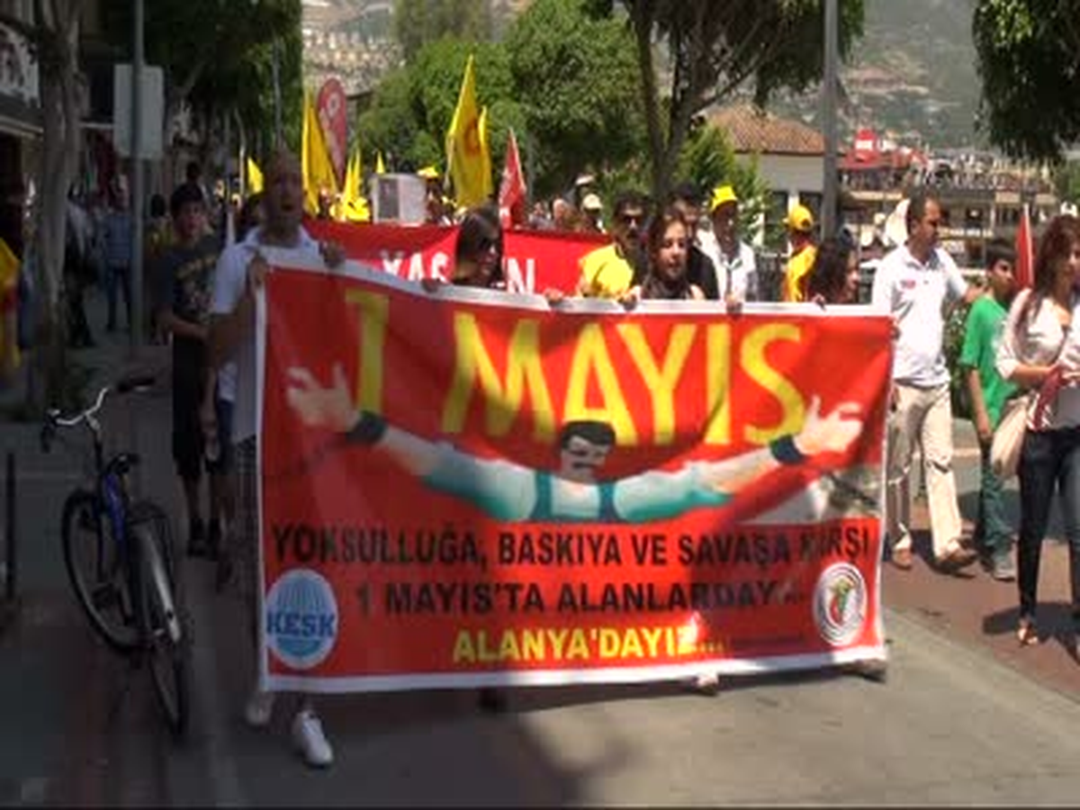 Alanya\'daki 1 Mayıs Kutlamaları Olaysız Geçti